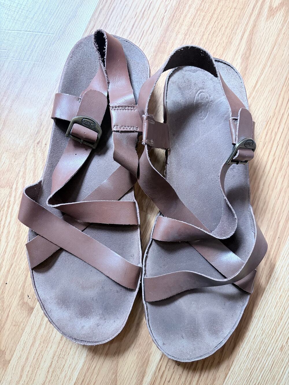 Chaco Wayfarer Brown Full Grain Leather Strappy Gladiator Sandals